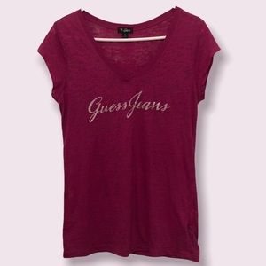 Pink Guess short sleeve shirt